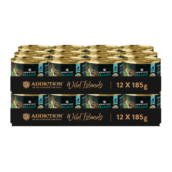Addiction Wild Islands Island Birds Chicken & Turkey High-Meat, Organ Meat Canned Cat Food 24 x 185g - Wet Cat Food - Addiction Pet Australia