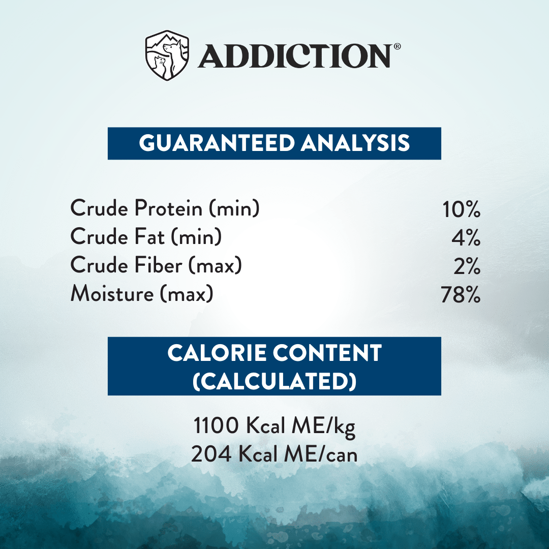 Addiction Wild Islands Pacific Catch Ocean Fish & Salmon High-Meat, Organ Meat Canned Cat Food 24 x 185g - Wet Cat Food - Addiction Pet Australia