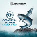 Addiction Wild Islands Pacific Catch Ocean Fish & Salmon High-Meat, Organ Meat Canned Cat Food 24 x 185g - Wet Cat Food - Addiction Pet Australia