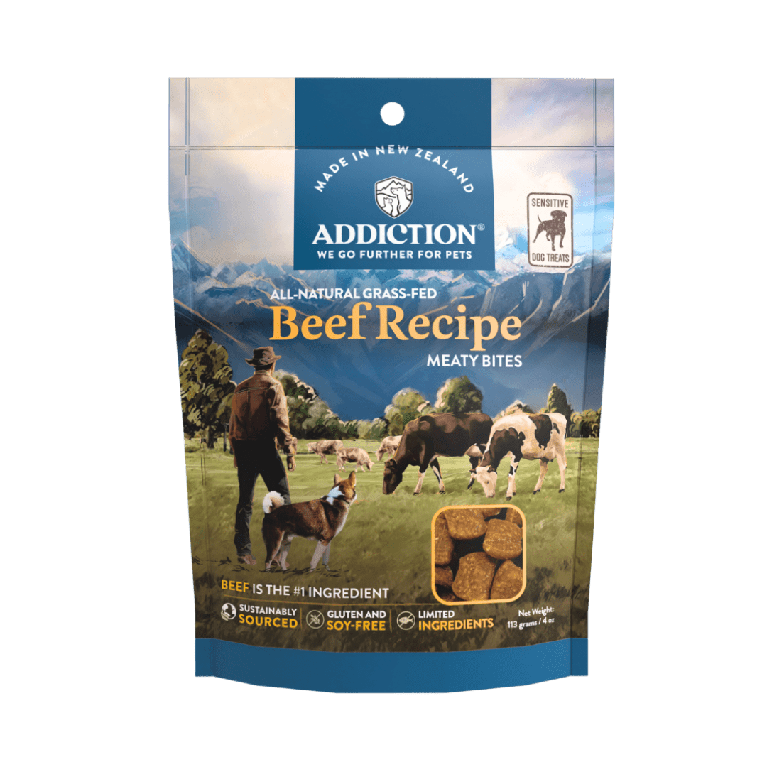 Beef Meaty Bites - Hypoallergenic Dog Treats 113g - Dog Treats - Addiction Pet Australia
