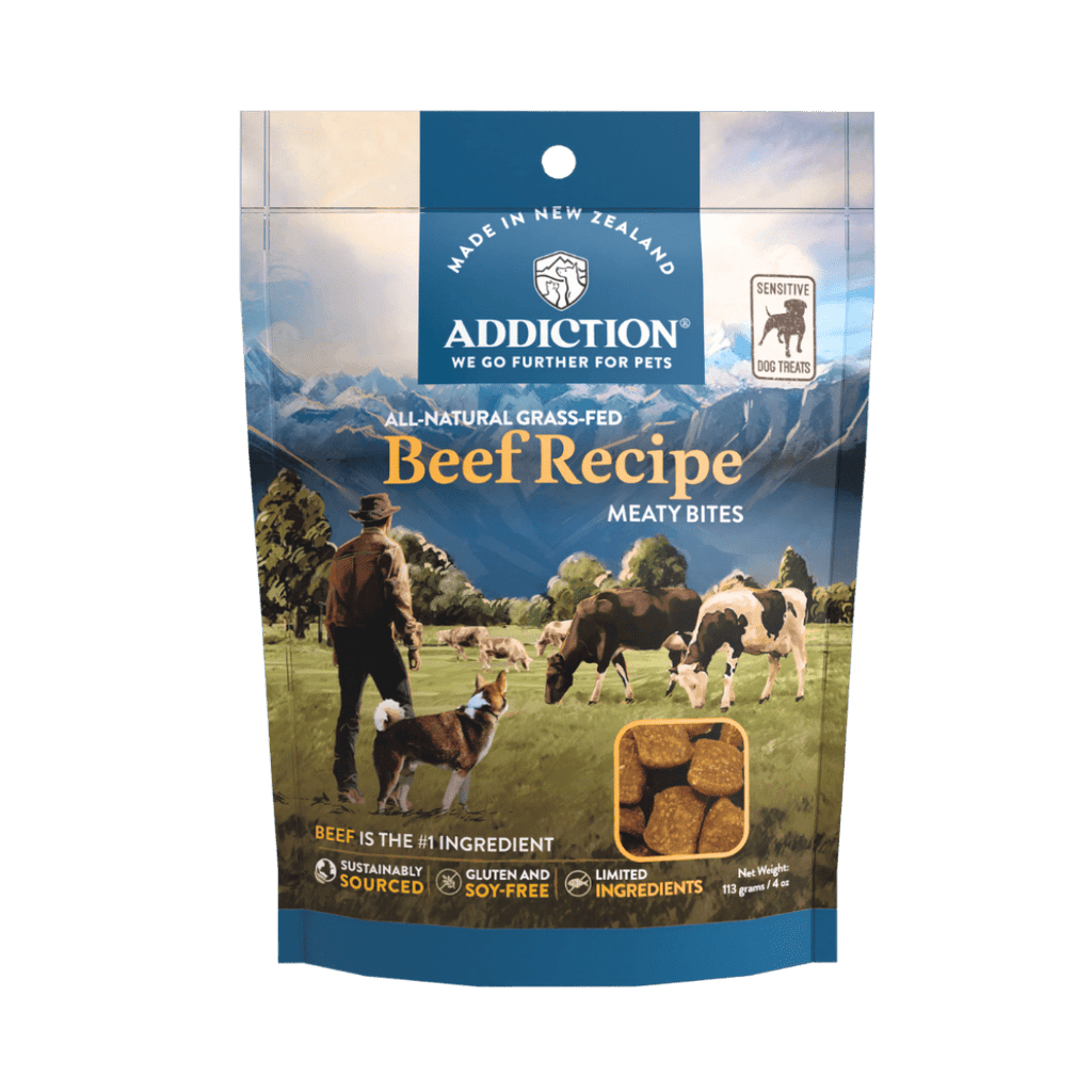 Beef Meaty Bites - Hypoallergenic Dog Treats 113g - Dog Treats - Addiction Pet Australia