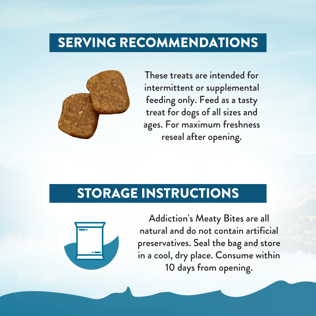 Beef Meaty Bites - Hypoallergenic Dog Treats 113g - Dog Treats - Addiction Pet Australia