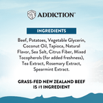 Beef Meaty Bites - Hypoallergenic Dog Treats 113g - Dog Treats - Addiction Pet Australia
