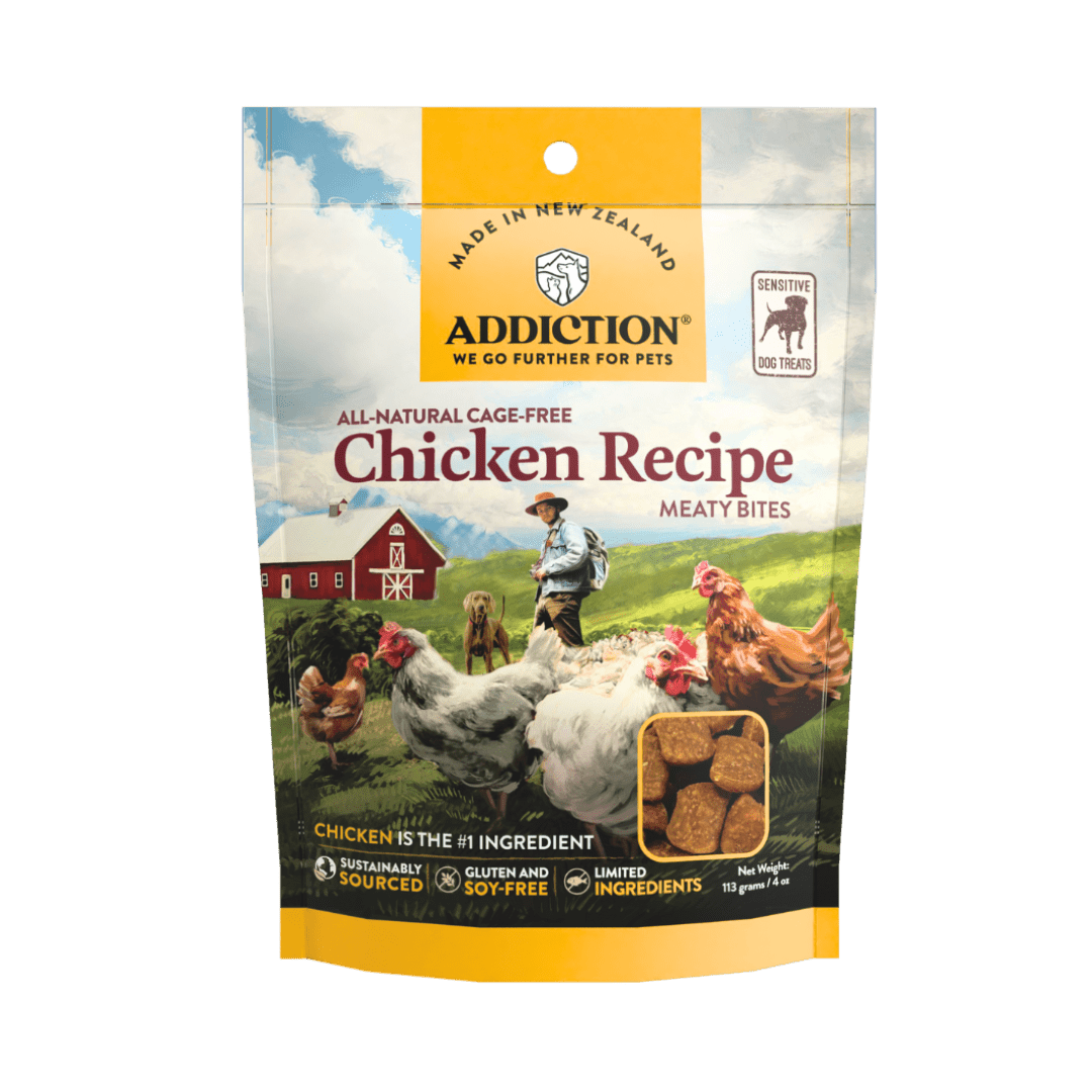 Chicken Meaty Bites - Hypoallergenic Dog Treats 113g - Dog Treats - Addiction Pet Australia