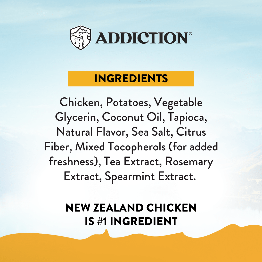 Chicken Meaty Bites - Hypoallergenic Dog Treats 113g - Dog Treats - Addiction Pet Australia