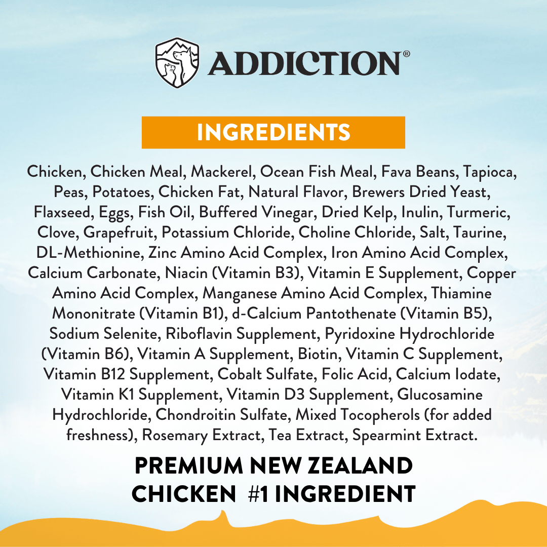 Chicken Supreme Recipe Adult Cat Dry Food 1.8kg, 4.5kg - Dry Cat Food - Addiction Pet Australia
