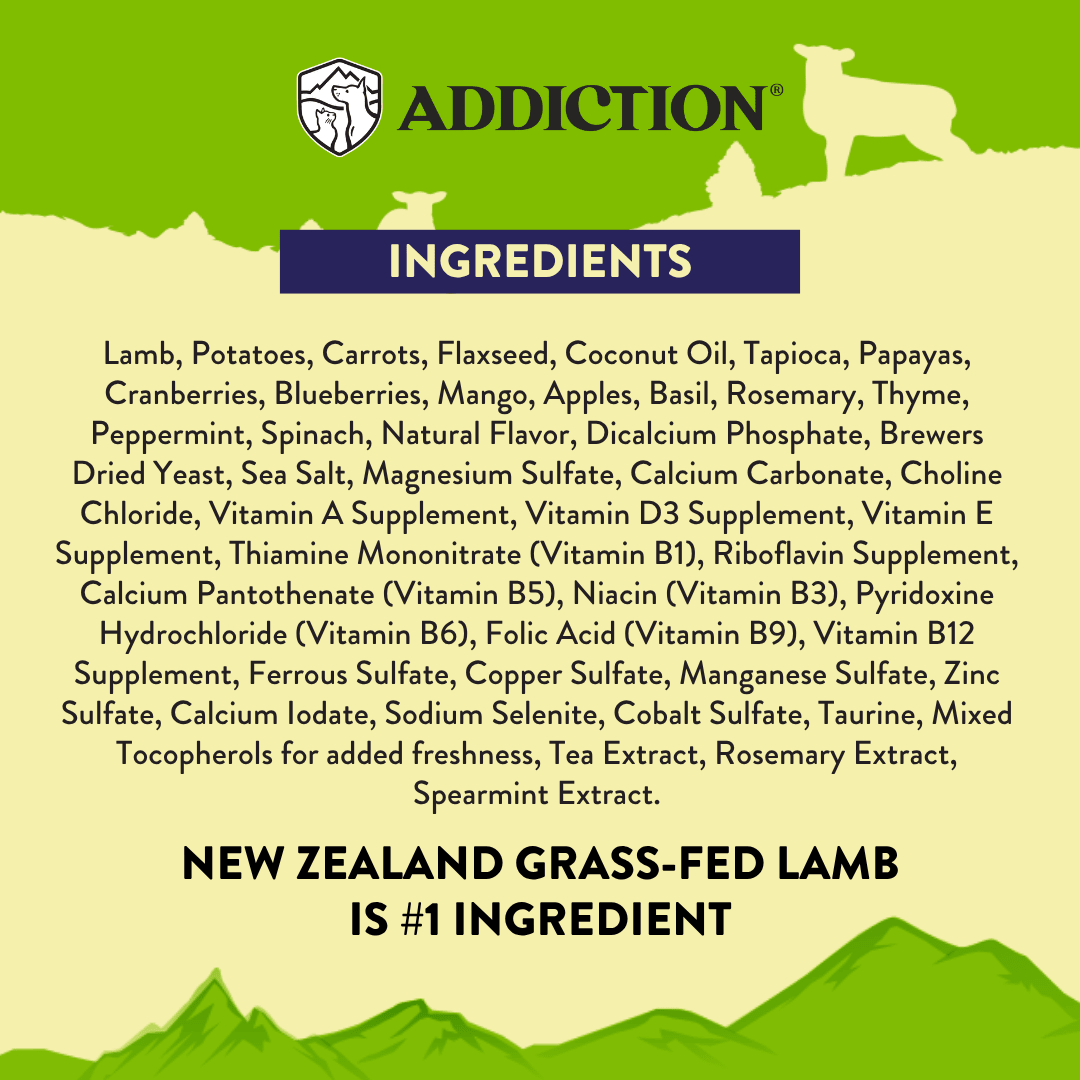 Herbed Lamb & Potatoes Air-Dried Dog Food 910g - Air-Dried Dog Food - Addiction Pet Australia