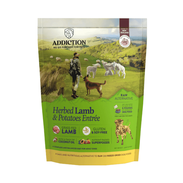 Herbed Lamb & Potatoes Air-Dried Dog Food 910g - Air-Dried Dog Food - Addiction Pet Australia