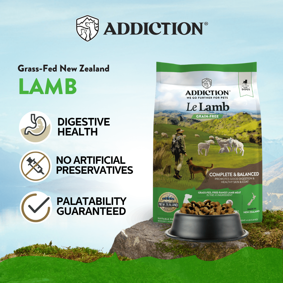 Le Lamb Dry Dog Food 1.8kg, 15kg - Dry Dog Food - Addiction Pet Australia