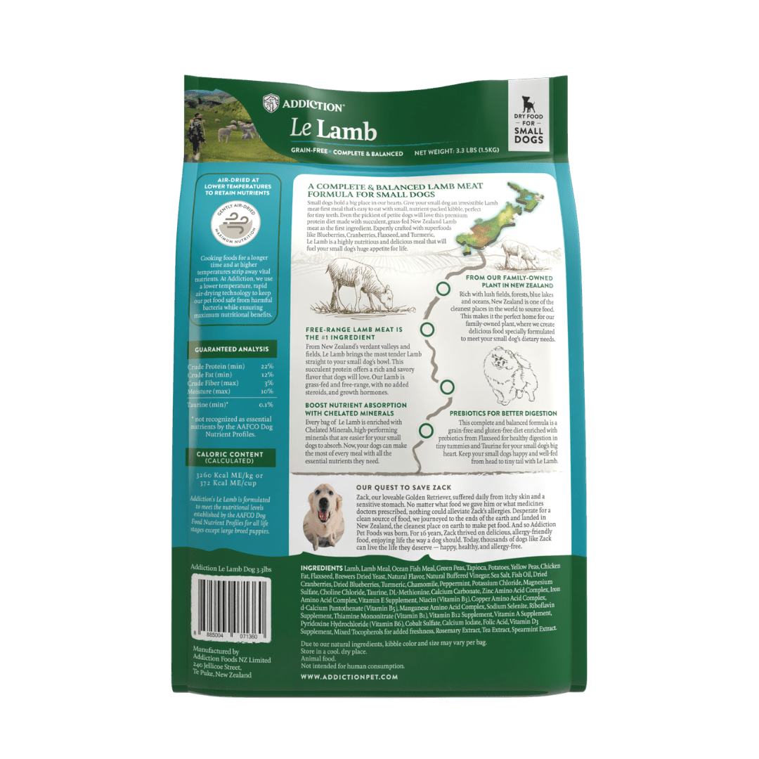 Le Lamb Small Breed Adult Dog 1.5kg - Wet Cat Food - Addiction Pet Australia