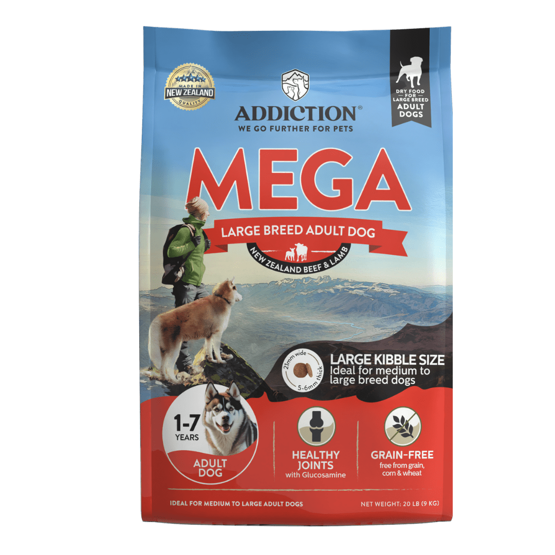 MEGA Lamb & Beef Dry Dog food for Medium to Large Dogs 20kg, 40kg - Dry Dog Food - Addiction Pet Australia
