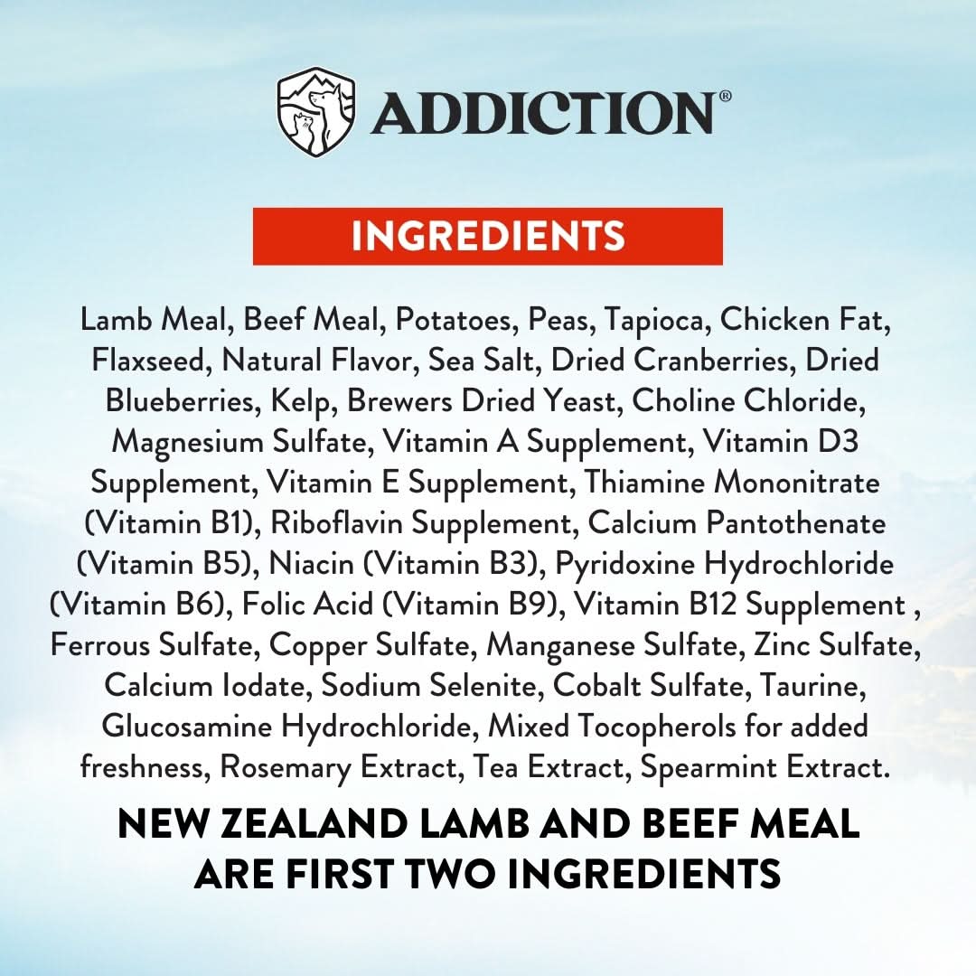 MEGA Lamb & Beef Dry Dog food for Medium to Large Dogs 20kg, 40kg - Dry Dog Food - Addiction Pet Australia