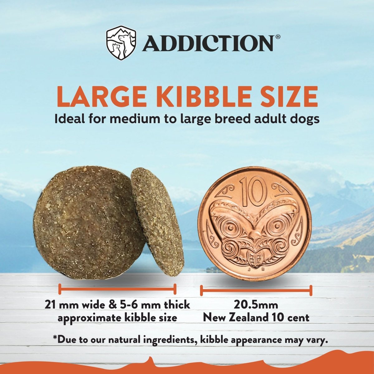 Mega Large Breed Chicken Adult 20kg - Dry Dog Food - Addiction Pet Australia