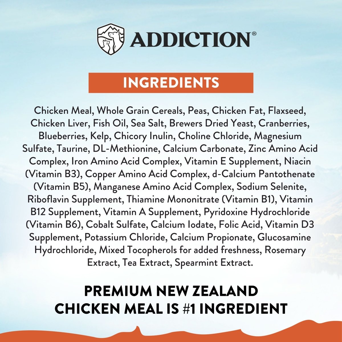 Mega Large Breed Chicken Adult 20kg - Dry Dog Food - Addiction Pet Australia