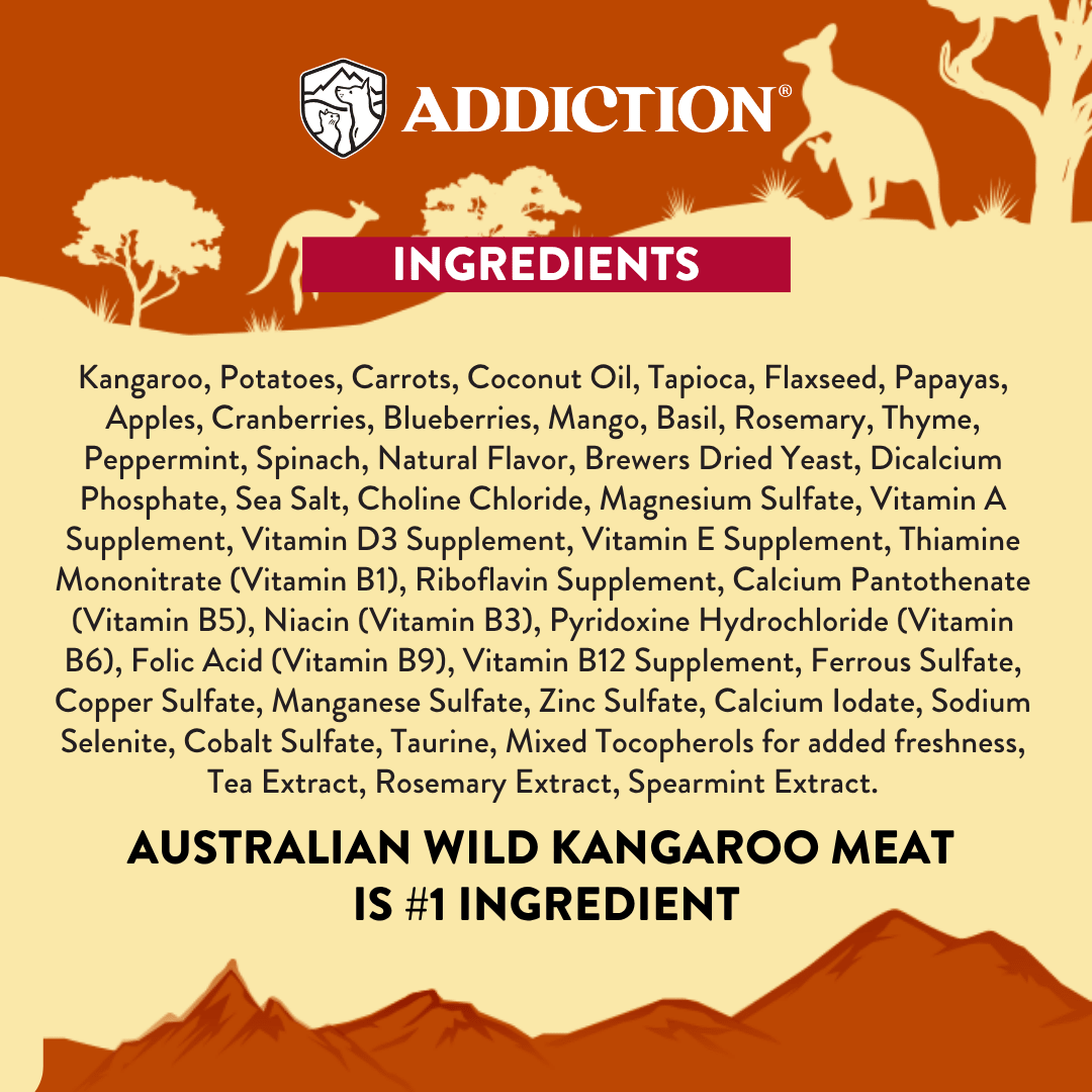 Outback Kangaroo Feast Air-Dried Dog Food 910g - Air-Dried Dog Food - Addiction Pet Australia