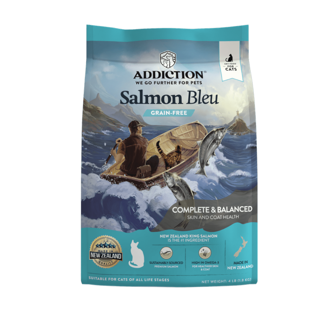 Salmon Bleu Dry Cat Food 1.8kg, 4.5kg - Dry Cat Food - Addiction Pet Australia