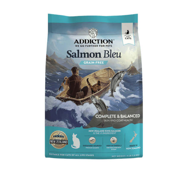 Salmon Bleu Dry Cat Food 1.8kg, 4.5kg - Dry Cat Food - Addiction Pet Australia