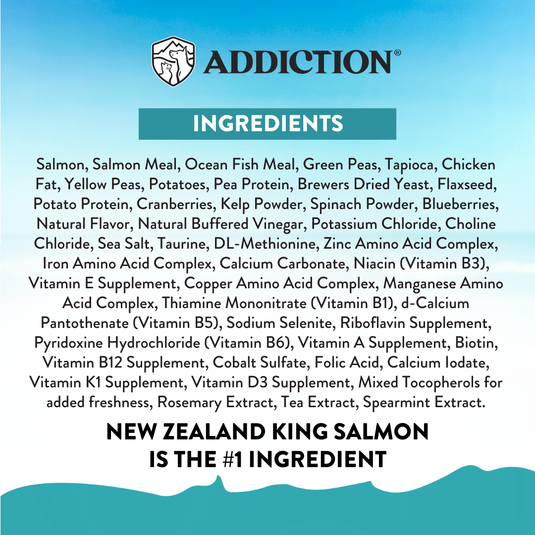 Salmon Bleu Dry Cat Food 1.8kg, 4.5kg - Dry Cat Food - Addiction Pet Australia