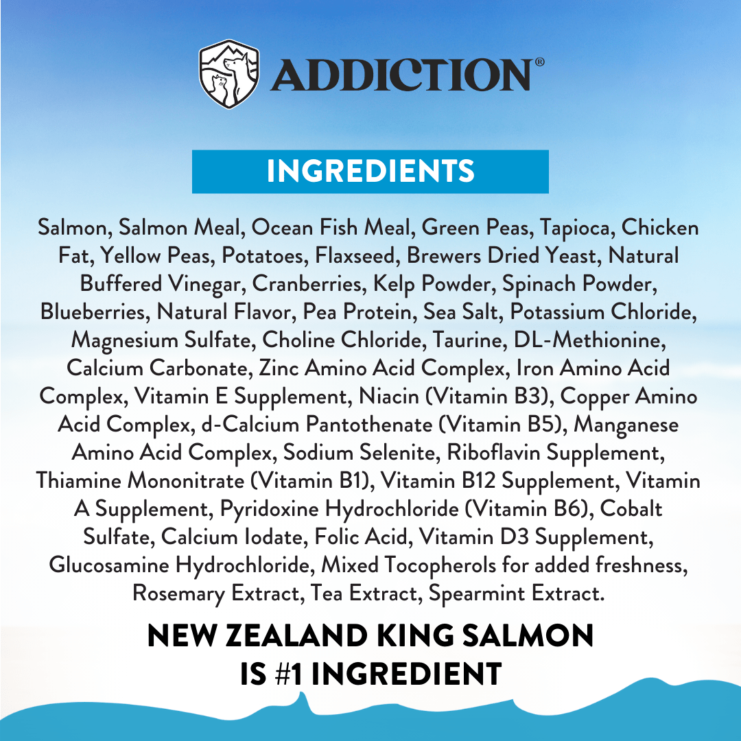 Salmon Bleu Dry Dog Food 1.8kg, 9kg, 15kg - Dry Dog Food - Addiction Pet Australia