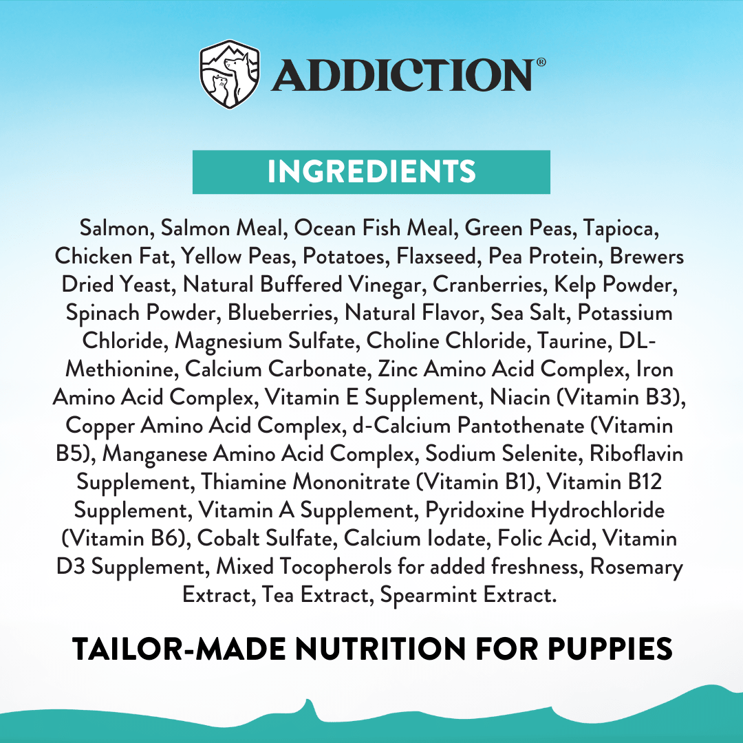 Salmon Bleu Puppy Dry Dog Food 1.8kg, 9kg - Dry Dog Food - Addiction Pet Australia