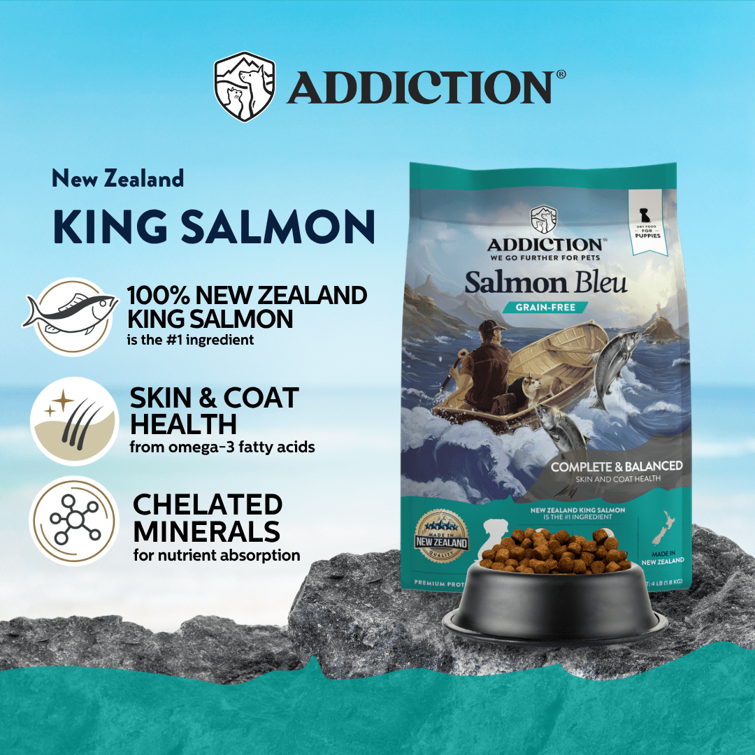 Salmon Bleu Puppy Dry Dog Food 1.8kg, 9kg - Dry Dog Food - Addiction Pet Australia