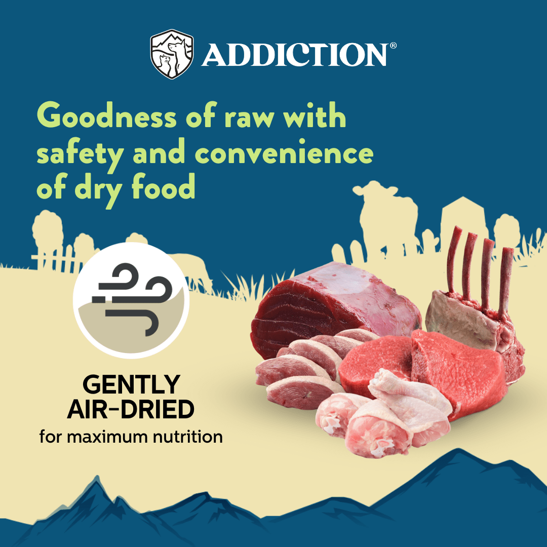 Steakhouse Beef & Zucchini Air-Dried Dog Food 910g - Air-Dried Dog Food - Addiction Pet Australia
