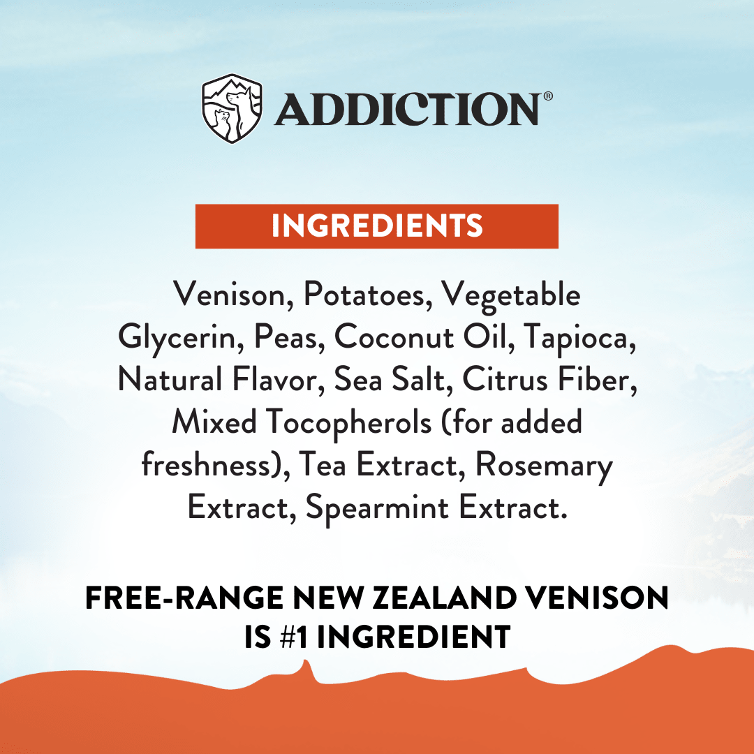 Venison Meaty Bites - Hypoallergenic Dog Treats 113g - Dog Treats - Addiction Pet Australia