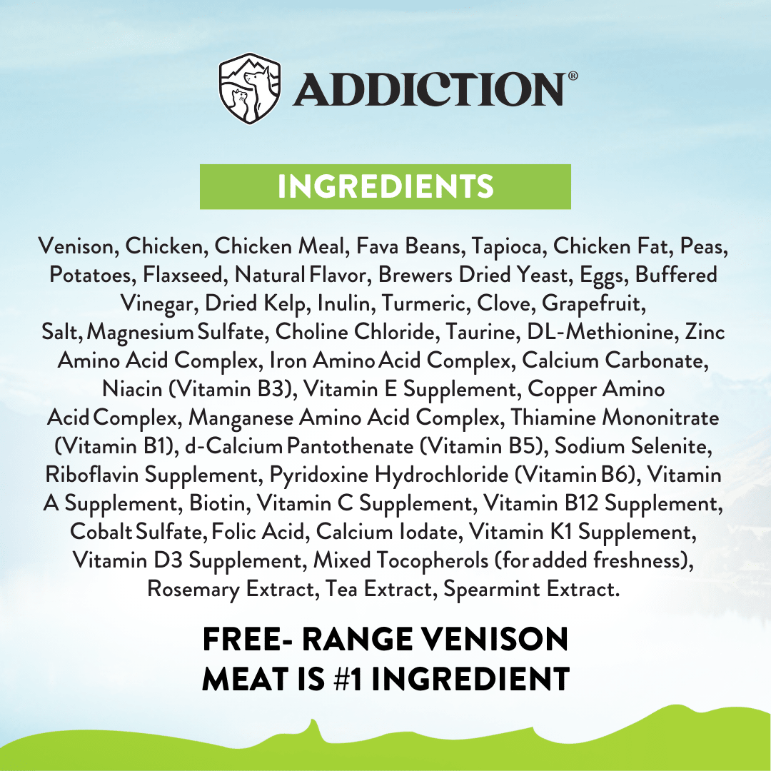 Viva La Venison Dry Cat Food 1.8kg, 4.5kg - Dry Cat Food - Addiction Pet Australia