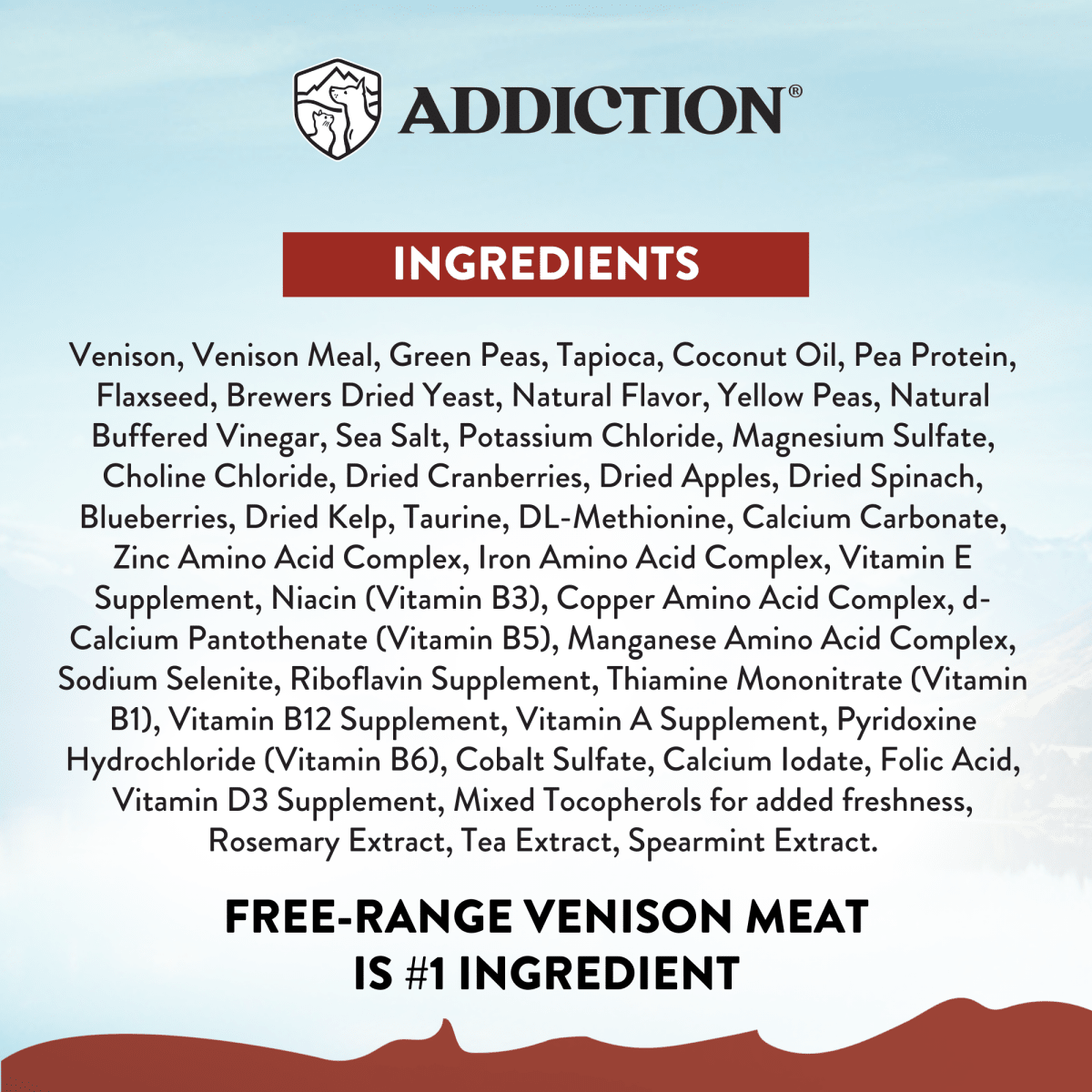 Viva La Venison Dry Dog Food 1.8kg, 9kg, 15kg - Dry Dog Food - Addiction Pet Australia