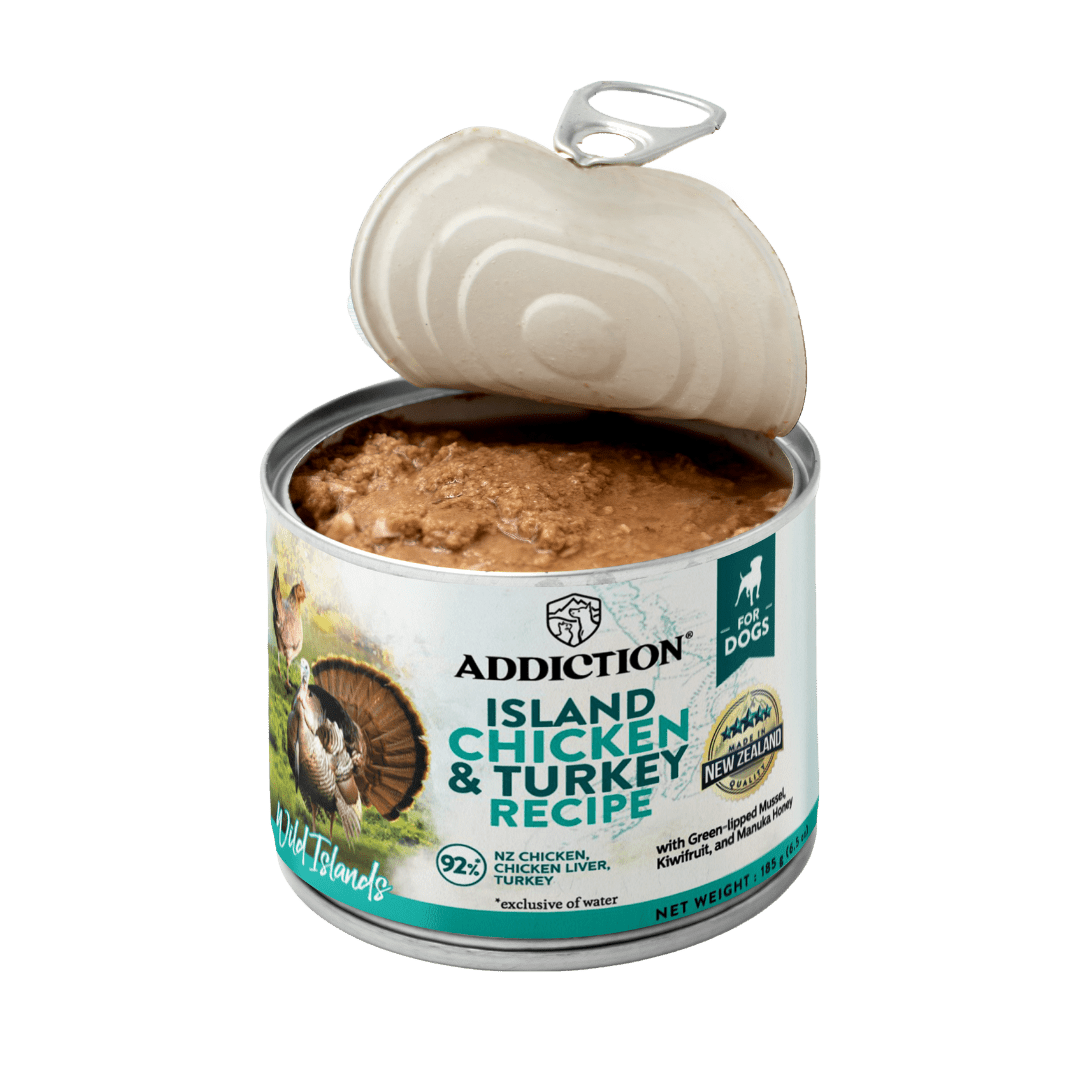 Wild Islands Chicken & Turkey Canned Dog Food 185g - Wet Dog Food - Addiction Pet Australia