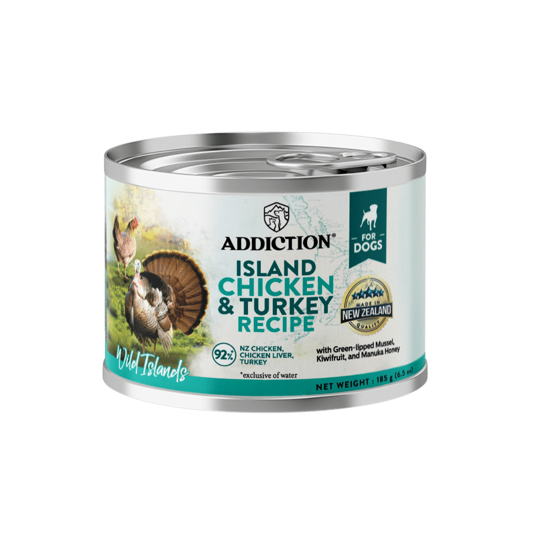 Wild Islands Chicken & Turkey Canned Dog Food 185g - Wet Dog Food - Addiction Pet Australia
