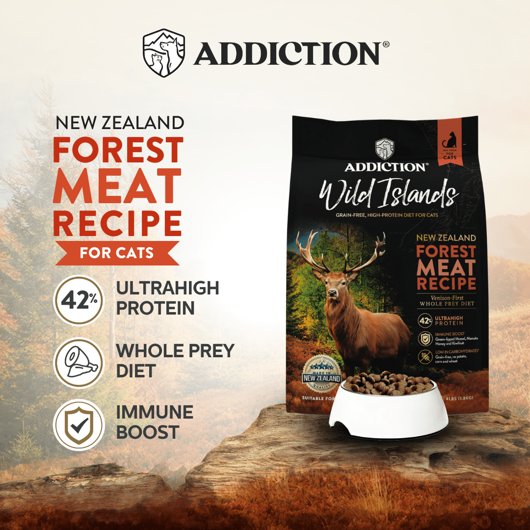 Wild Islands Forest Meat Premium Venison Recipe Dry Cat Food 1.8kg - Dry Cat Food - Addiction Pet Australia