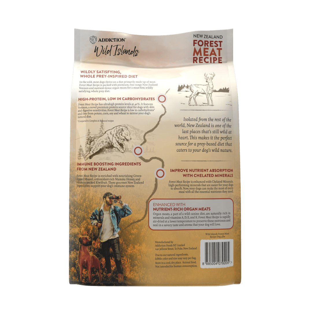 Wild Islands Forest Meat Premium Venison Recipe Dry Dog Food 1.8kg, 9kg - Dry Dog Food - Addiction Pet Australia