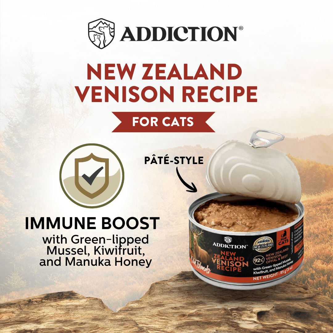 Wild Islands Forest Meat Venison & Beef Canned Cat Food 85g - Wet Cat Food - Addiction Pet Australia