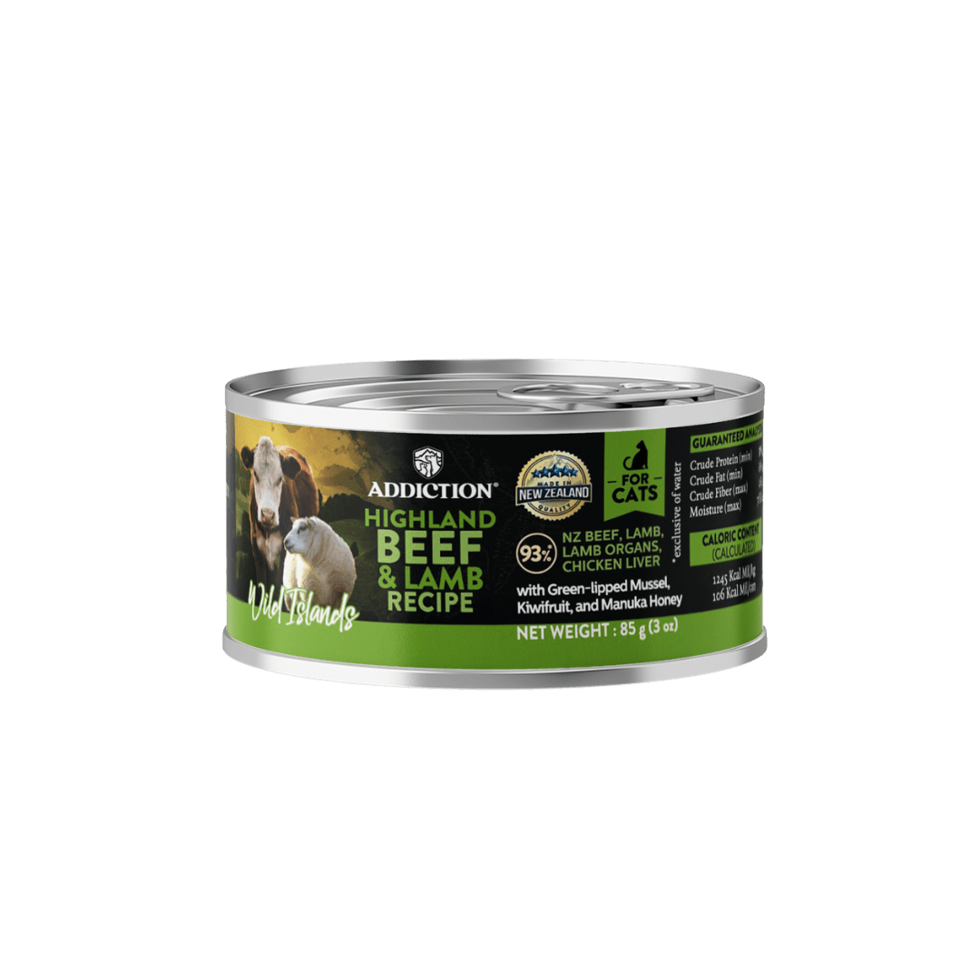 Wild Islands Highland Beef & Lamb Canned Cat Food 85g - Wet Cat Food - Addiction Pet Australia