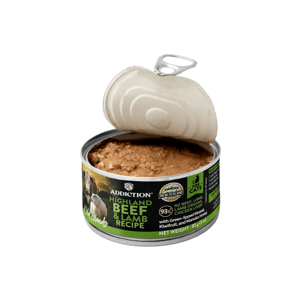 Wild Islands Highland Beef & Lamb Canned Cat Food 85g - Wet Cat Food - Addiction Pet Australia