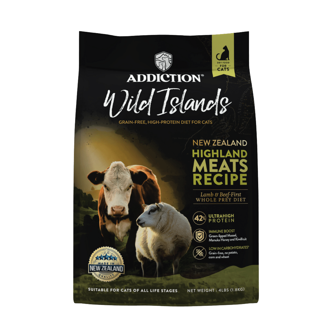 Wild Islands Highland Meats Grass-Fed Beef & Lamb Recipe Dry Cat Food 1.8kg - Dry Cat Food - Addiction Pet Australia