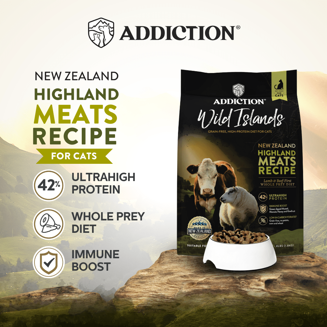 Wild Islands Highland Meats Grass-Fed Beef & Lamb Recipe Dry Cat Food 1.8kg - Dry Cat Food - Addiction Pet Australia