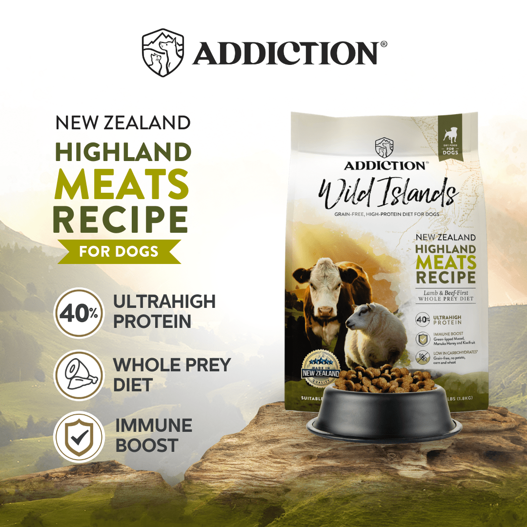 Wild Islands Highland Meats Grass-Fed Beef & Lamb Recipe Dry Dog Food 1.8kg, 9kg - Dry Dog Food - Addiction Pet Australia