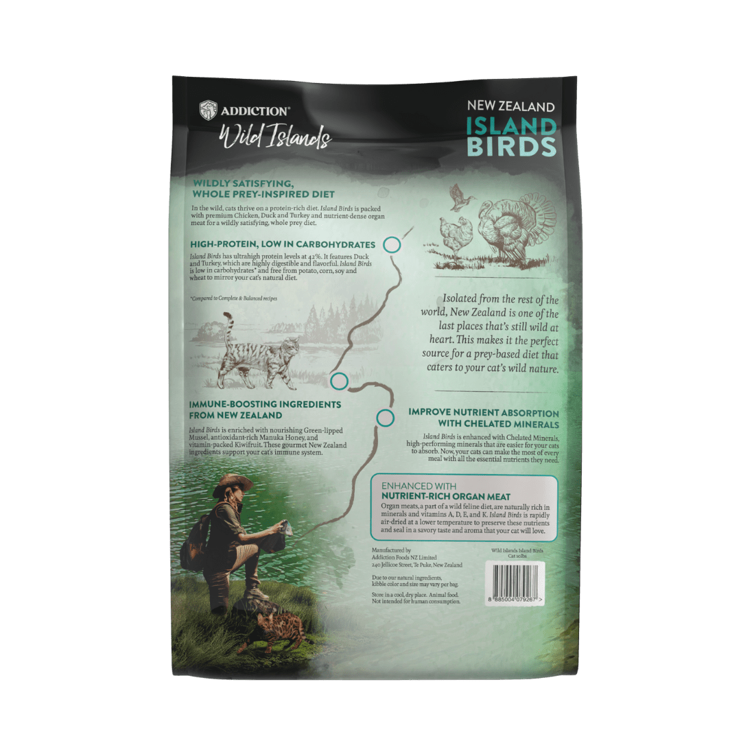 Wild Islands Island Bird Premium Duck Turkey & Chicken Dry Cat Food 1.8kg - Dry Cat Food - Addiction Pet Australia