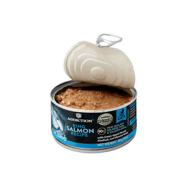 Wild Islands King Salmon Canned Cat Food 85g - Wet Cat Food - Addiction Pet Australia