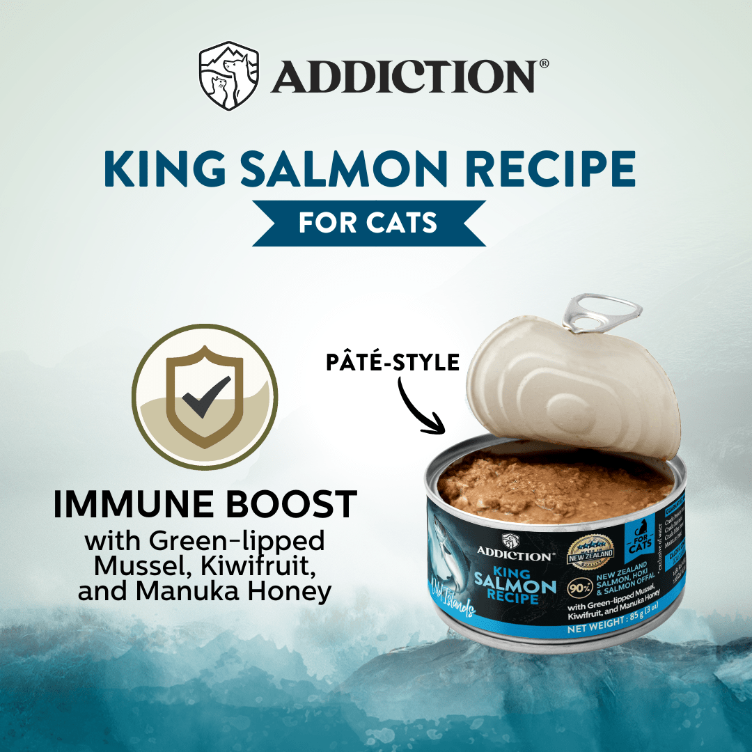 Wild Islands King Salmon Canned Cat Food 85g - Wet Cat Food - Addiction Pet Australia