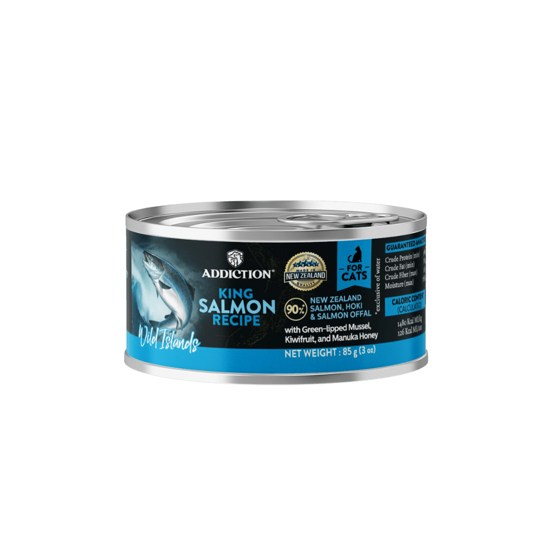 Wild Islands King Salmon Canned Cat Food 85g - Wet Cat Food - Addiction Pet Australia