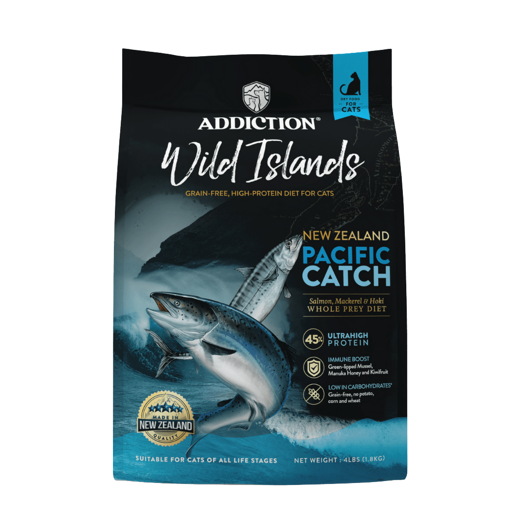 Wild Islands Pacific Catch Premium King Salmon Mackerel & Hoki Dry Cat Food 1.8kg - Dry Cat Food - Addiction Pet Australia