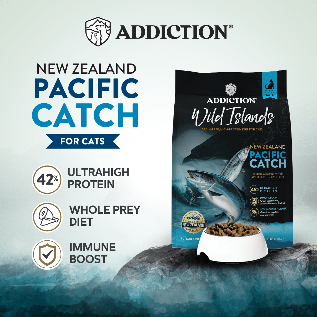 Wild Islands Pacific Catch Premium King Salmon Mackerel & Hoki Dry Cat Food 1.8kg - Dry Cat Food - Addiction Pet Australia