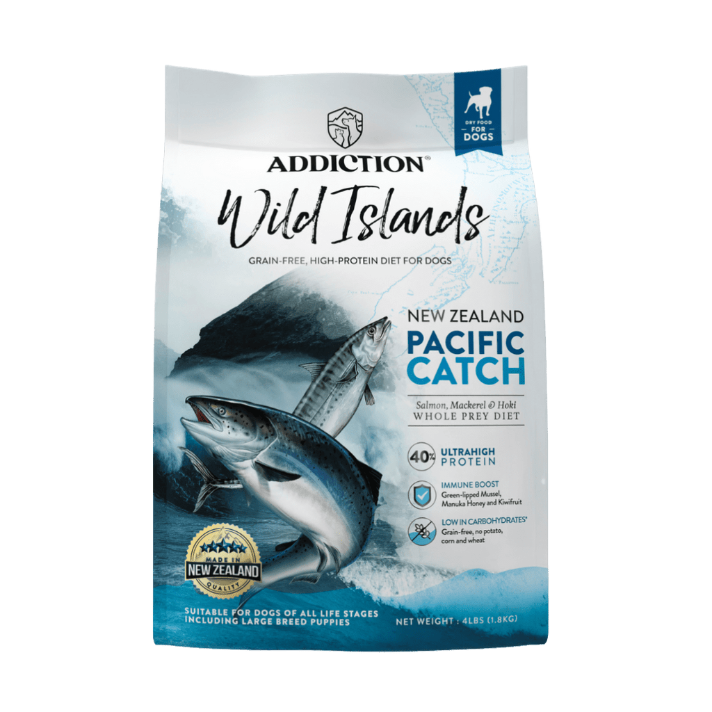 Wild Islands Pacific Catch Premium King Salmon Mackerel & Hoki Dry Dog Food 1.8kg, 9kg - Addiction Pet Australia