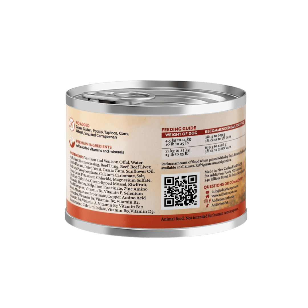 Wild Islands Venison Canned Dog Food 185g - Wet Dog Food - Addiction Pet Australia