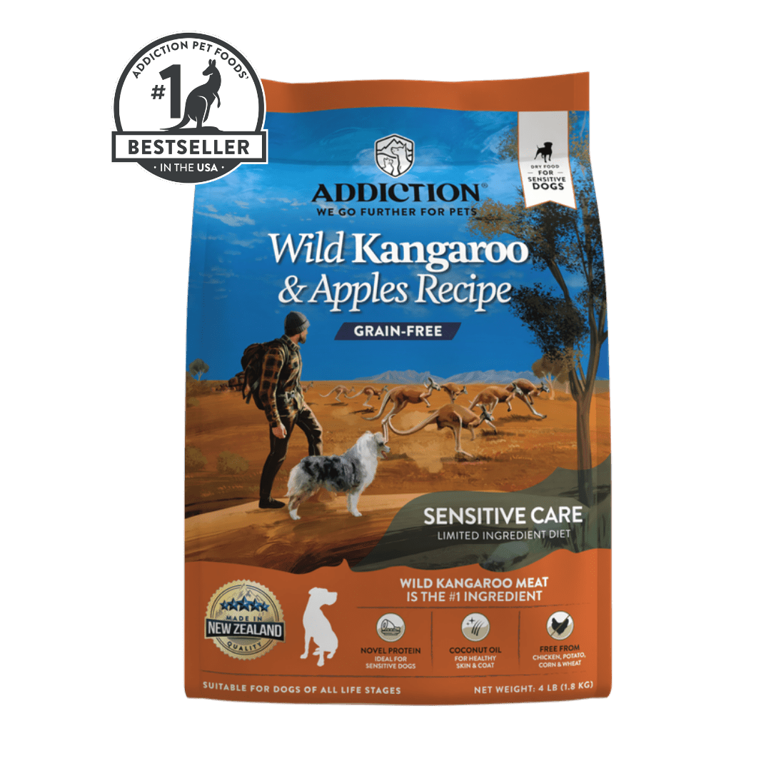 Wild Kangaroo & Apples Dry Dog Food 1.8kg, 9kg - Dry Dog Food - Addiction Pet Australia