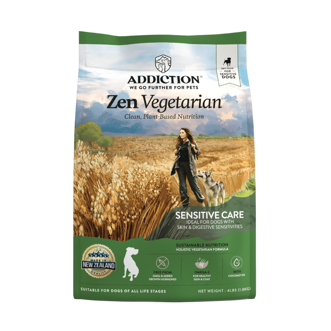 Zen Vegetarian Dry Dog Food 1.8kg, 9kg - Dry Dog Food - Addiction Pet Australia